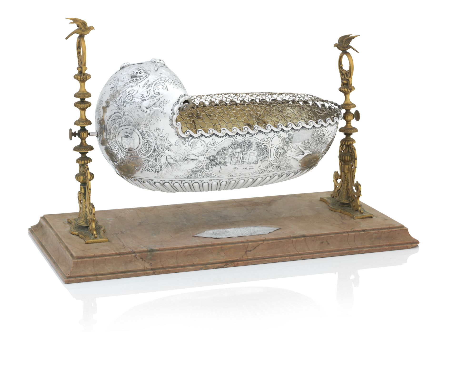 A LATE VICTORIAN SILVER CRADLE By Edward and Son, Glasgow, 1899
