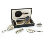 TWO SILVER-MOUNTED BRUSH SETS