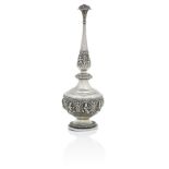 AN INDIAN SILVER ROSE WATER SPRINKLER Unmarked, 19th Century