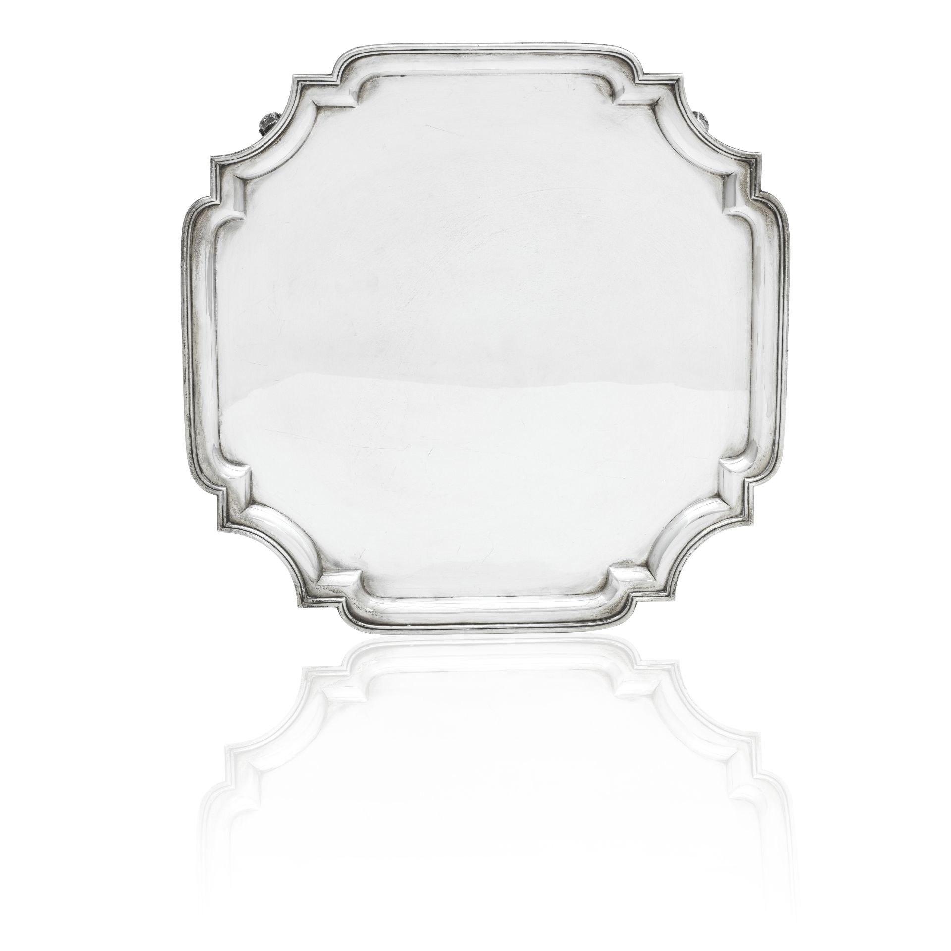 A GEORGE II STYLE SILVER SALVER By Mappin & Webb, Sheffield, 1928