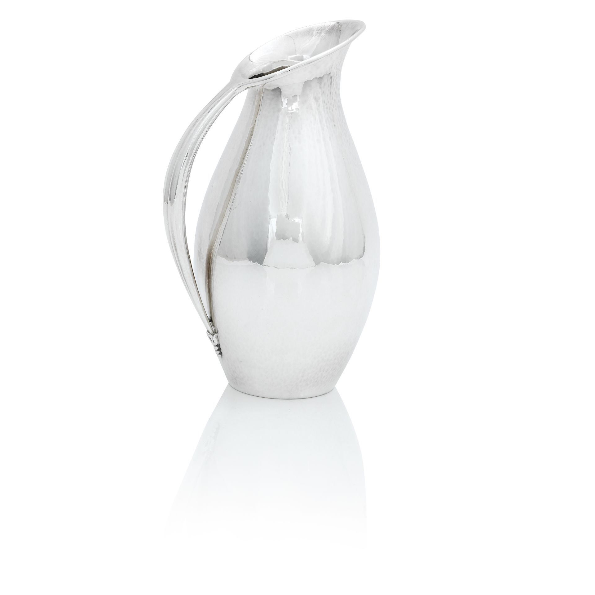 JOHAN ROHDE FOR GEORG JENSEN: A STERLING SILVER WATER JUG Post 1945 Stamped for artist Johann R...