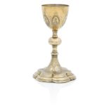 A CONTINENTAL GOTHIC SILVER GILT CHALICE Unmarked, 19th/20th Century