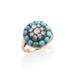 BAGUE TURQUOISE ET DIAMANTS