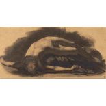 Entourage de Pierre-Paul Prud'hon (1758-1823) Etude de nu allong&#233; sans cadre (charcoal and ...