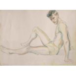 Jared French (American, 1905-1987) Paul Cadmus, 1931 ( signed and dated (lower right) pencil and...