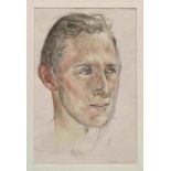Jared French (American, 1905-1987) Portrait (signed and dated (lower right)pastel on paper)