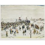 Laurence Stephen Lowry R.A. (British, 1887-1976) Ferry Boats Offset lithograph in colours, 1972,...