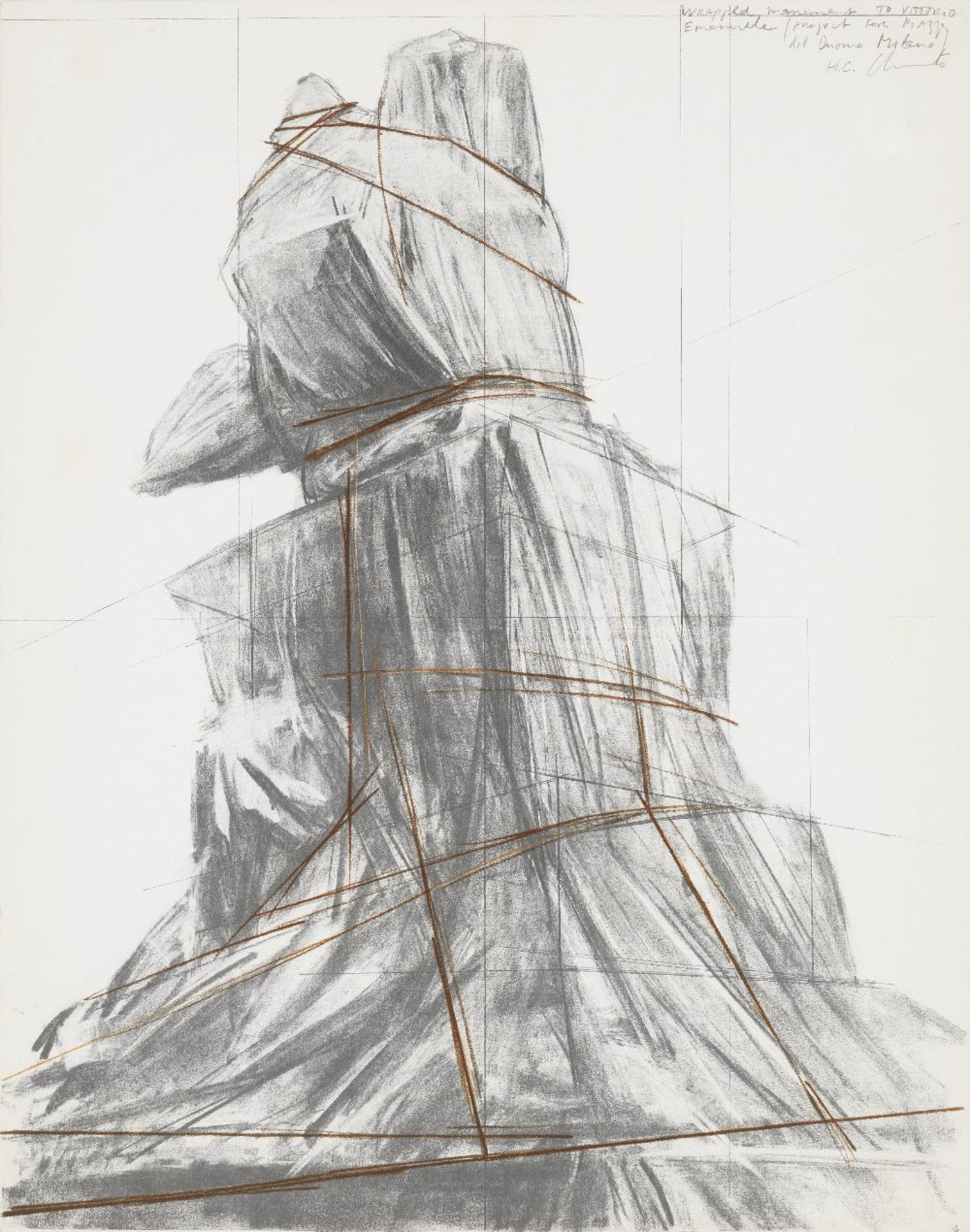 CHRISTO & JEANNE-CLAUDE (AMERICAN/BULGARIAN, 1935- 2020; 1935-2009) Wrapped Monument to Vittorio...