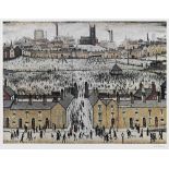 Laurence Stephen Lowry R.A. (British, 1887-1976) Britain at Play Offset lithograph in colours, o...