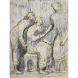 Henry Moore O.M., C.H. (British, 1898-1986) Three Female Figures Collotype in colours, circa 195...