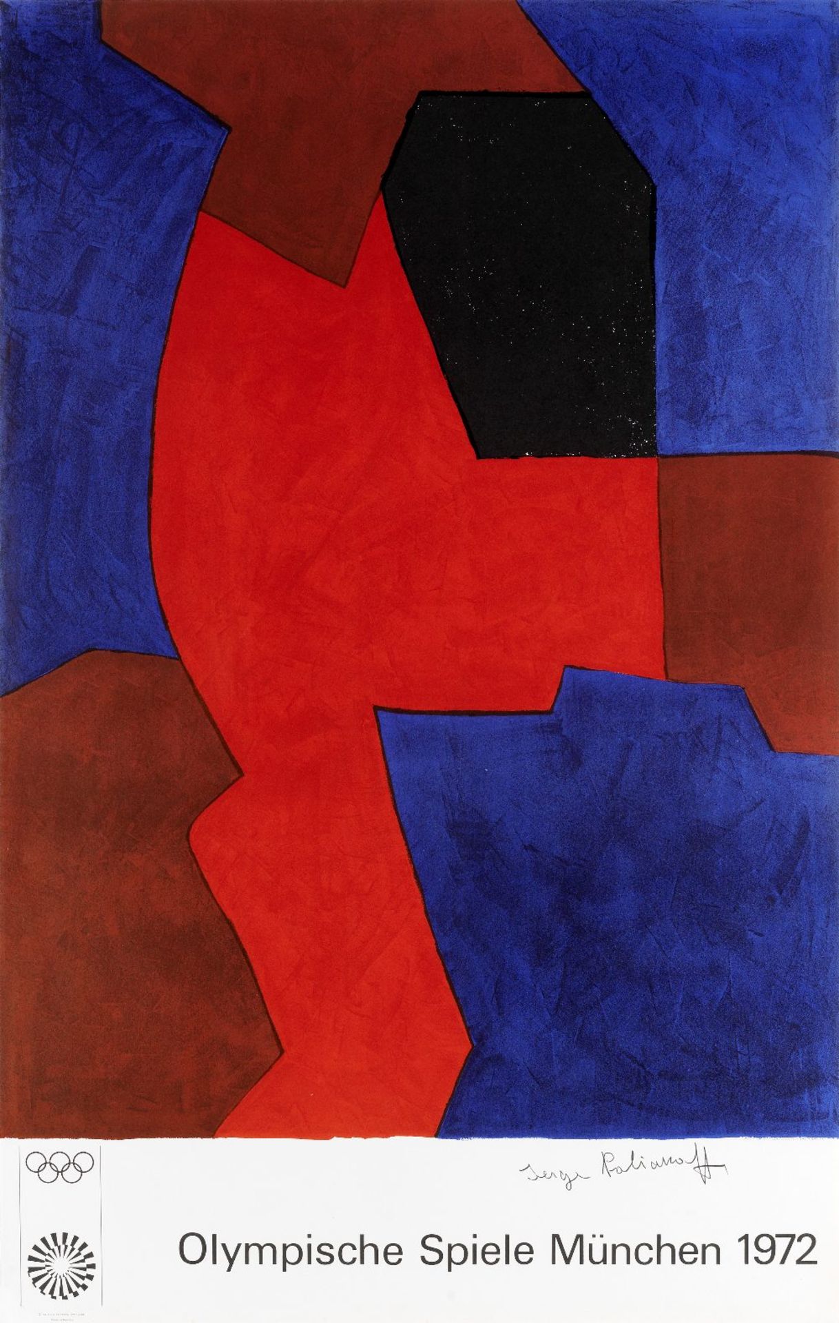 Serge Poliakoff (Russian/French, 1900-1969) Olympische Spiele M&#252;nchen 1972 Offset lithograp...