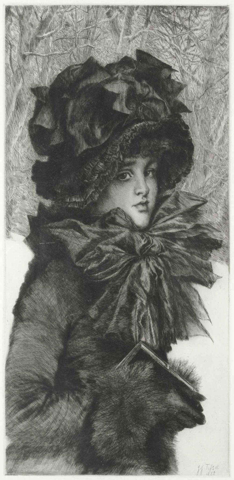 James Jacques Joseph Tissot (French, 1836-1902) Le dimanche matin Etching and drypoint, 1883, on...