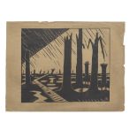 Paul Nash (British, 1889-1946) Void of War Lithograph, 1918, on brown wove paper, signed and dat...