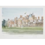 HM King Charles III (British, born 1948) Sandringham Lithograph in colours, 1991, on Somerset wo...