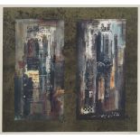 John Piper C.H. (British, 1903-1992) Two Suffolk Towers Screenprint in colours, 1973, on wove pa...