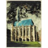 John Piper C.H. (British, 1903-1992) Exeter College Chapel, Oxford Screenprint in colours, 1977,...
