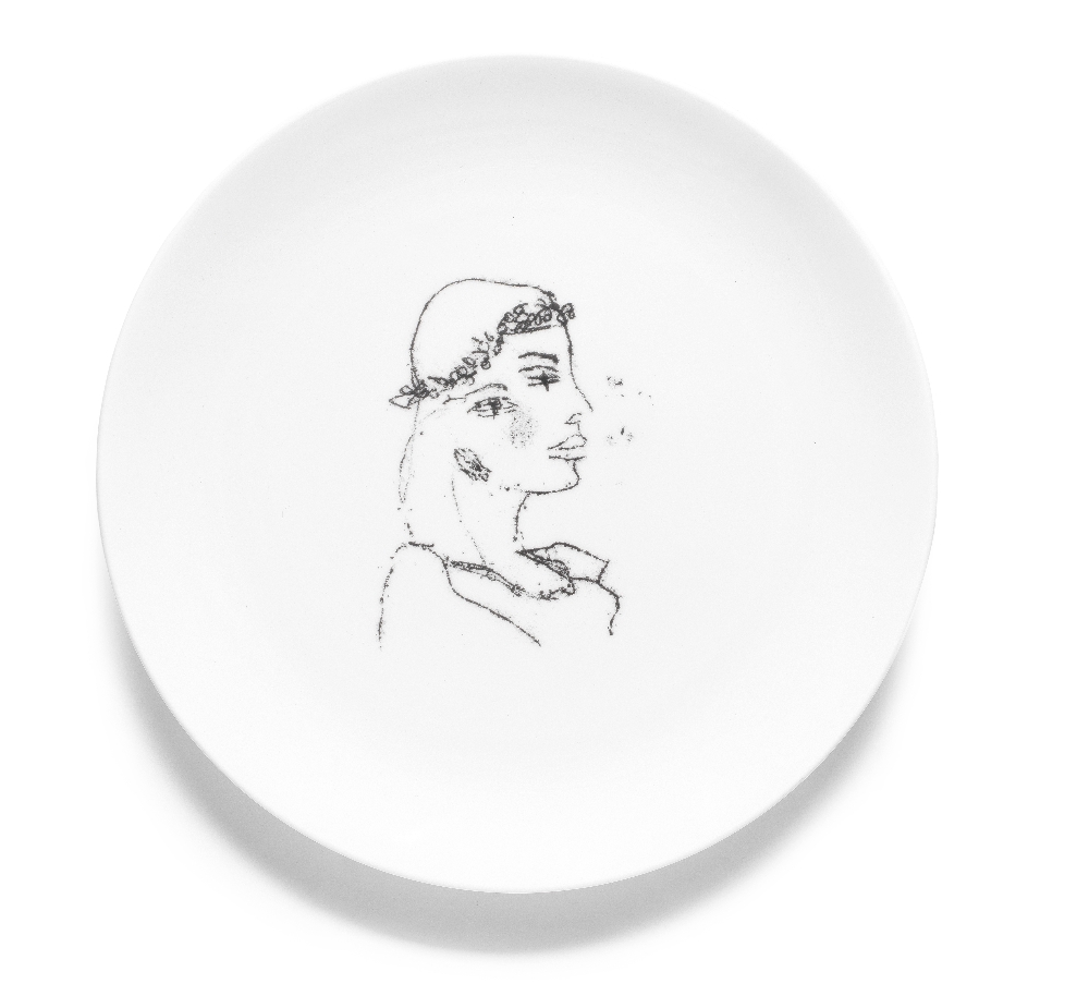 After Tracey Emin (British, born 1963) Beautiful Girl Glazed ceramic plate, 2011, stamp-signed o...