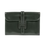 HERMES Paris Made In France. Pochette Jige, box et toile H 1982