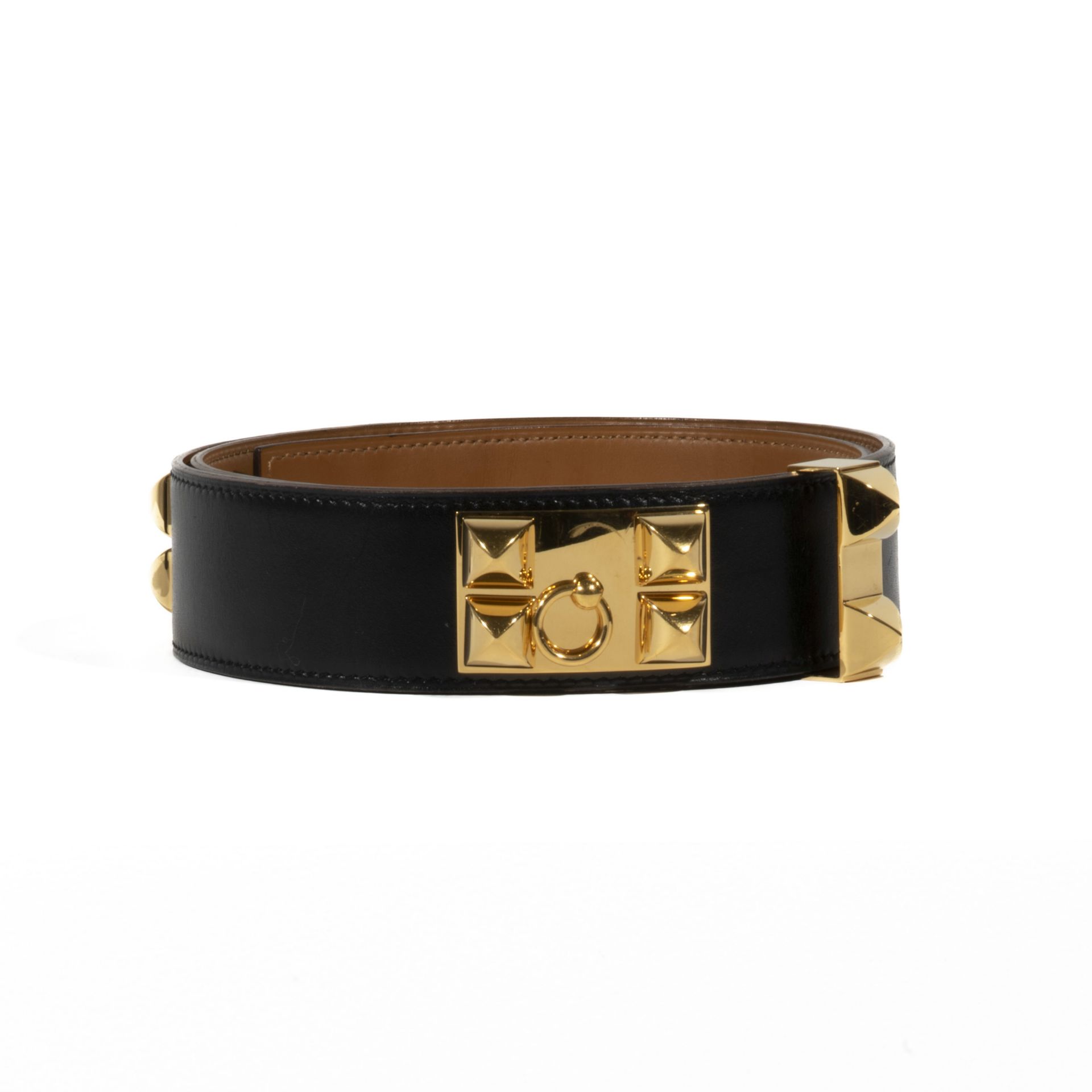 HERMES Paris, made in France, 2007. Ceinture 'Collier de Chien'