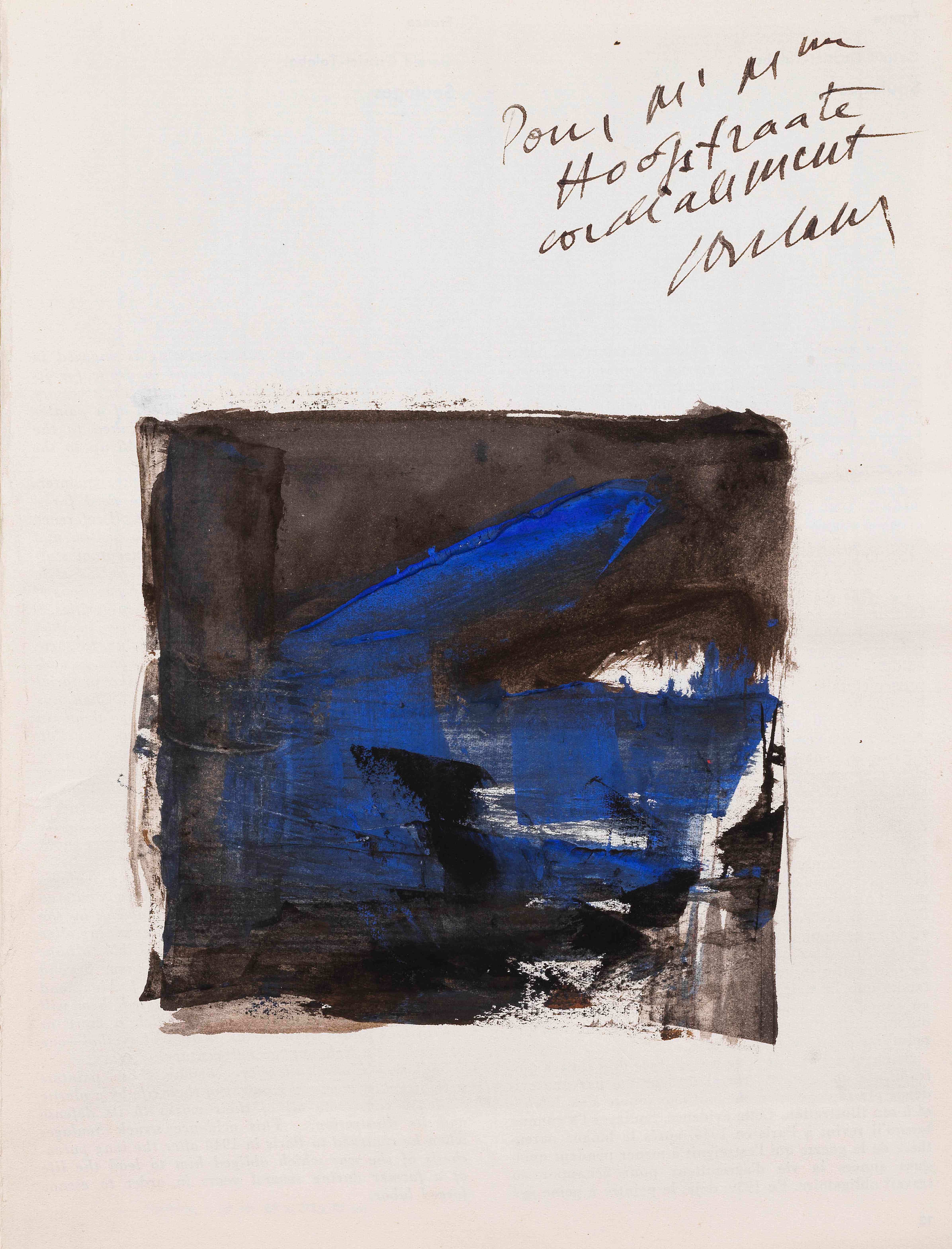 Pierre SOULAGES (1919-2022) COMPOSITION, CIRCA 1965 Gouache sur v&#233;lin Sign&#233;e et d&#233...