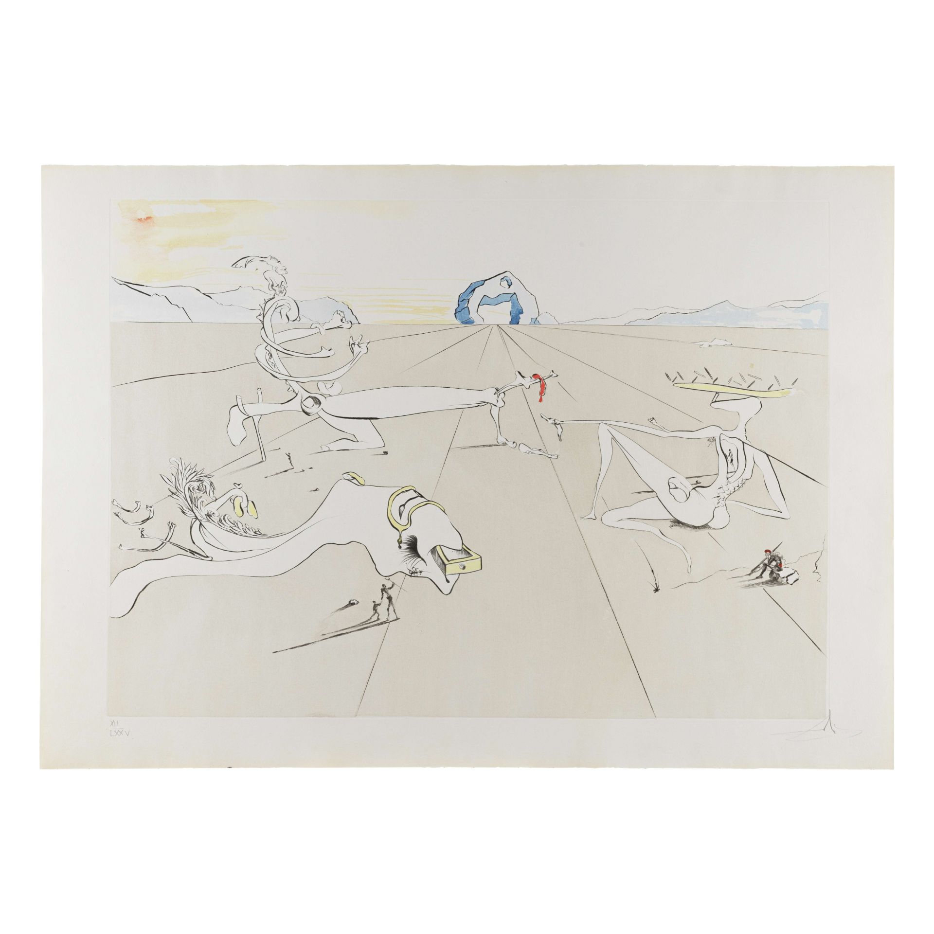 Salvador DALI (1904-1989) PAYSAGE SURREALISTE, 1974 (Michler & L&#246;psinger, 705)Pointe-s&#232...