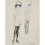 Kees VAN DONGEN (1877-1968) CROQUIS, 1925 (Juffermans, JB 5)Planche issue de l'ouvrage 'Van Dong...