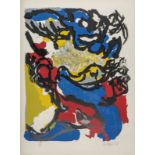 Karel APPEL (1921-2006) COMPOSITION, 1958 Lithographie en couleurs Sign&#233;e, dat&#233;e et nu...
