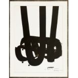 Pierre SOULAGES (1919-2022) LITHOGRAPHIE N&#176;29, 1972 (BNF, 77)Affiche lithographique Sign&#2...