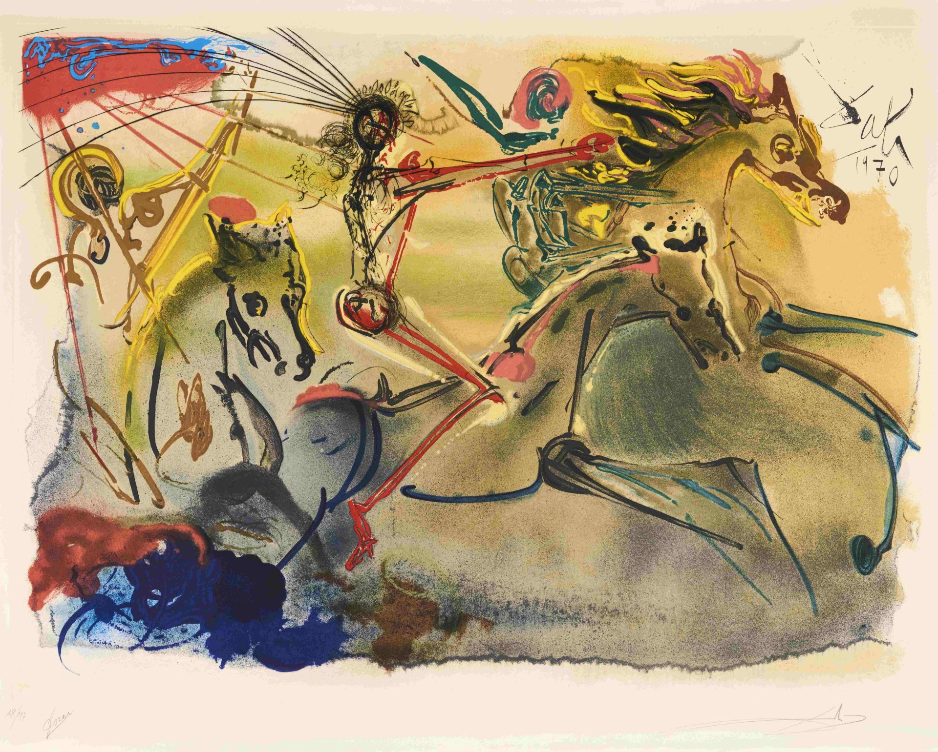 Salvador DALI (1904-1989) LES CAVALIERS DE L'APOCALYPSE, 1971 (Michler & L&#246;psinger, 506; Fi...