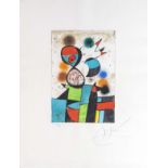 Joan MIRO (1893-1983) GAUDI VIII, 1979 (Dupin, 1067)Eau-forte et aquatinte en couleurs sur v&#2...