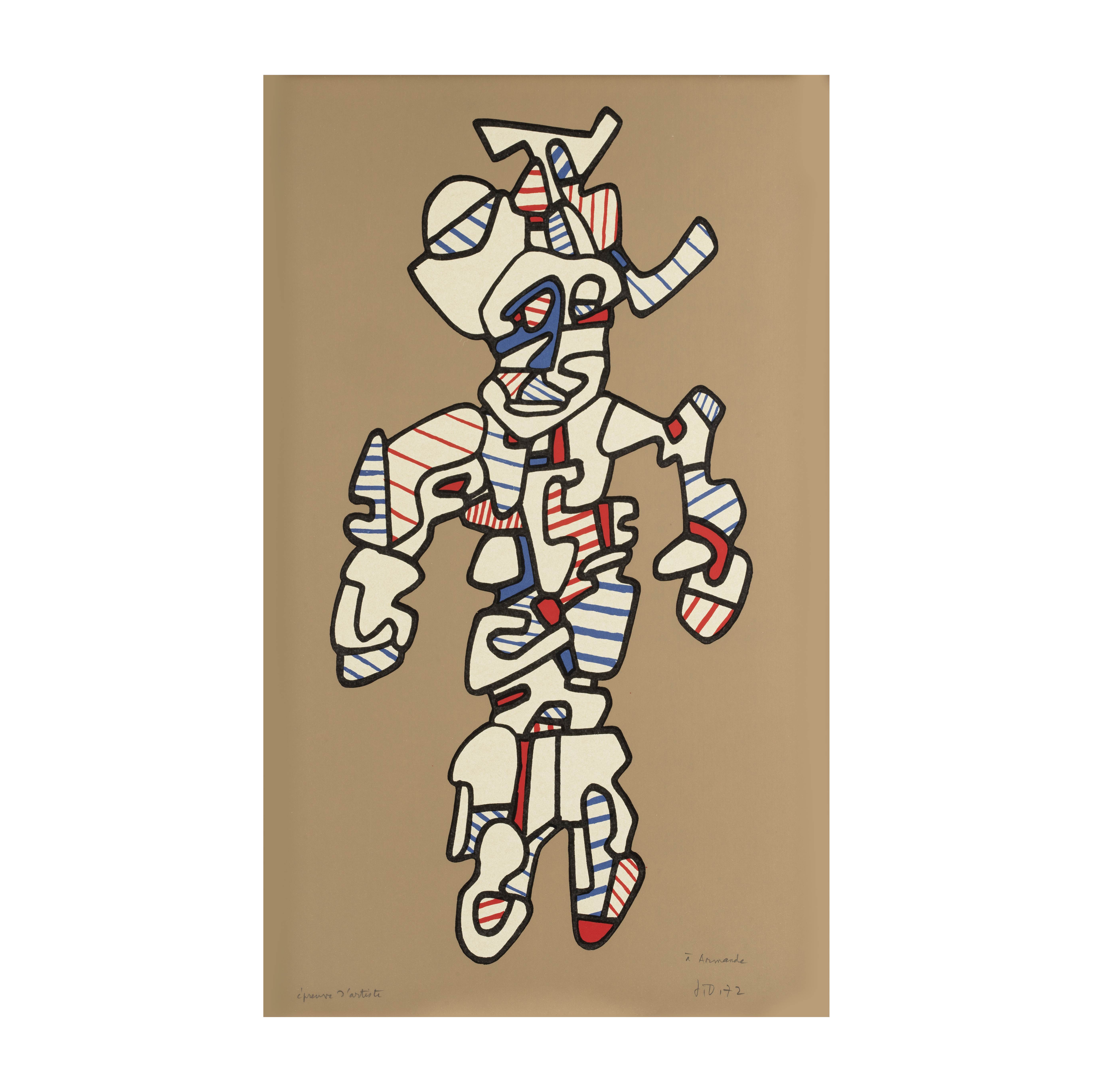 JEAN DUBUFFET (1901-1985) LE SURINTENDANT, 1972 (Webel, 1098)S&#233;rigraphie en couleurs sur v&...