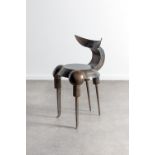 TOM DIXON (1959-) Mod. Kitchen - BullChaiseAcier patin&#233; et laiton. Edition limit&#233;e, r...