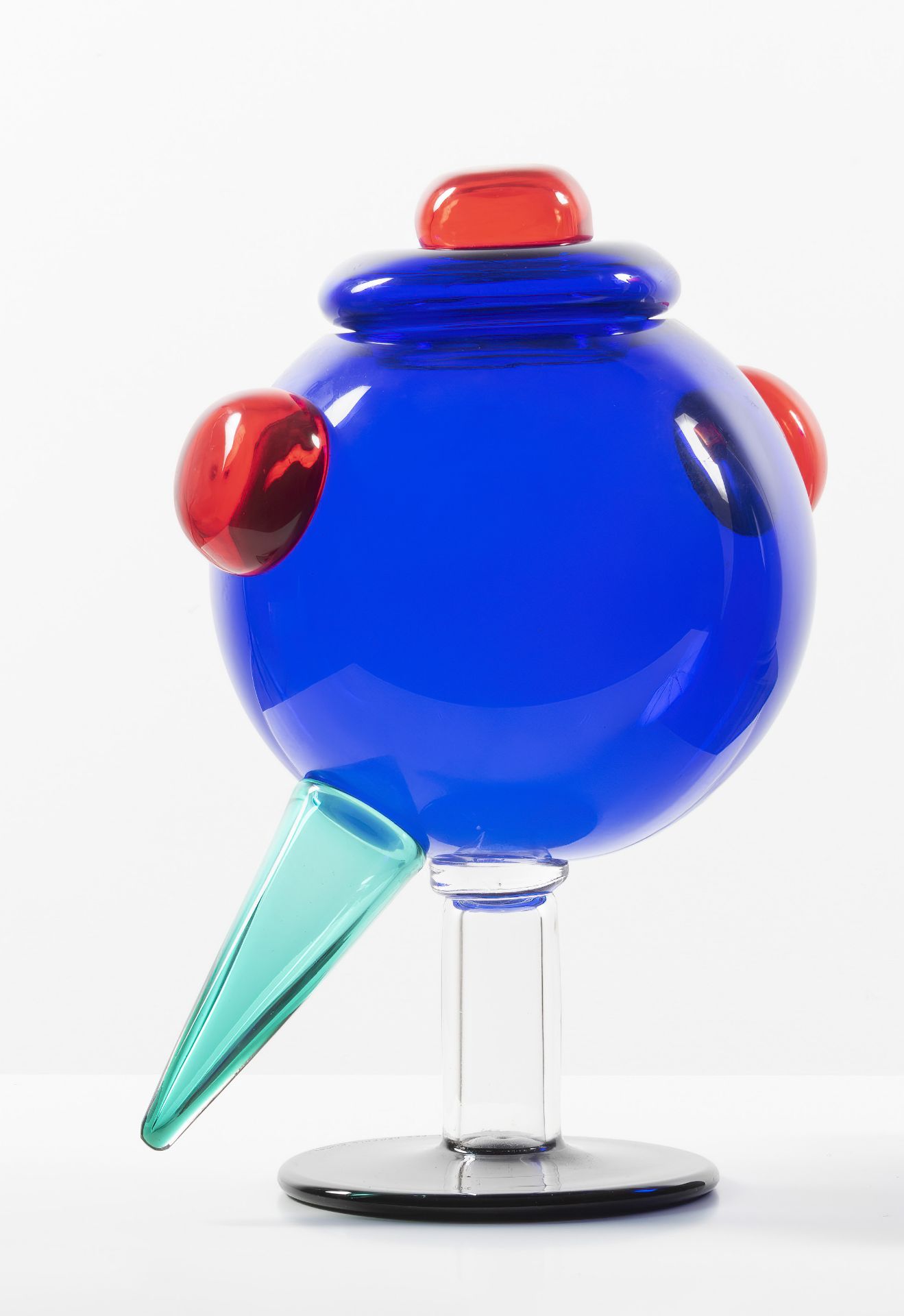 MARCO ZANINI (1954-) Mod. RigePot couvertVerre color&#233;. Inscription incis&#233;e 'M Zanini ...