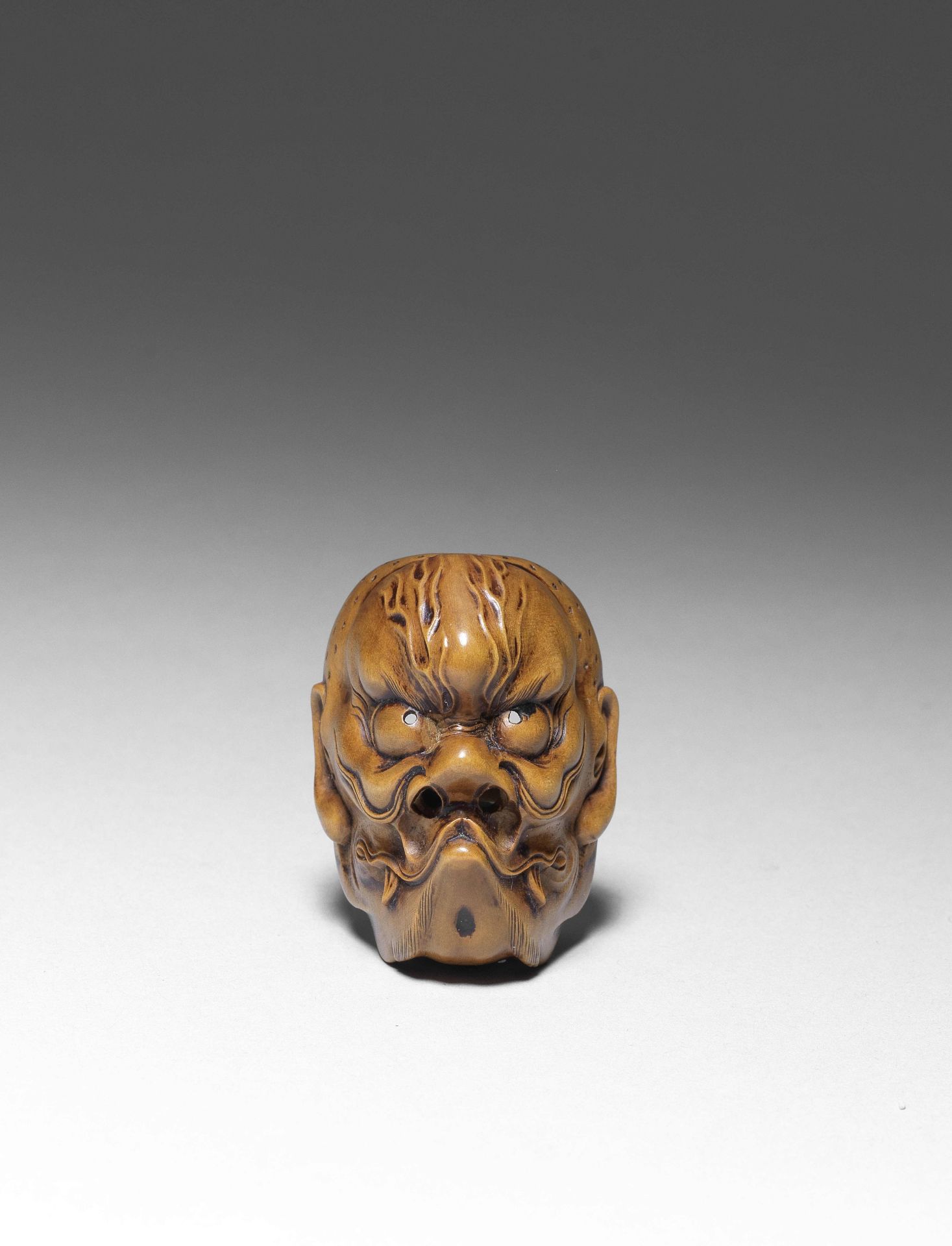 NETSUKE EN BOIS REPR&#201;SENTANT UN NIO Attribu&#233; &#224; Sansho, XIXe si&#232;cle