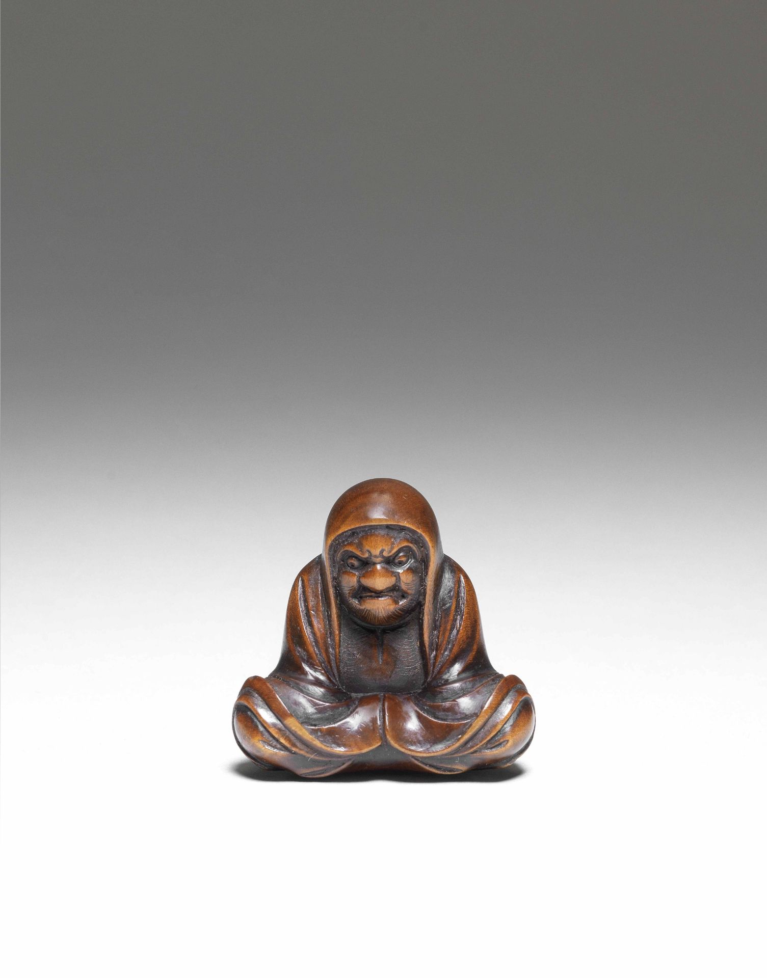 NETSUKE EN BOIS REPR&#201;SENTANT DARUMA XIXe si&#232;cle