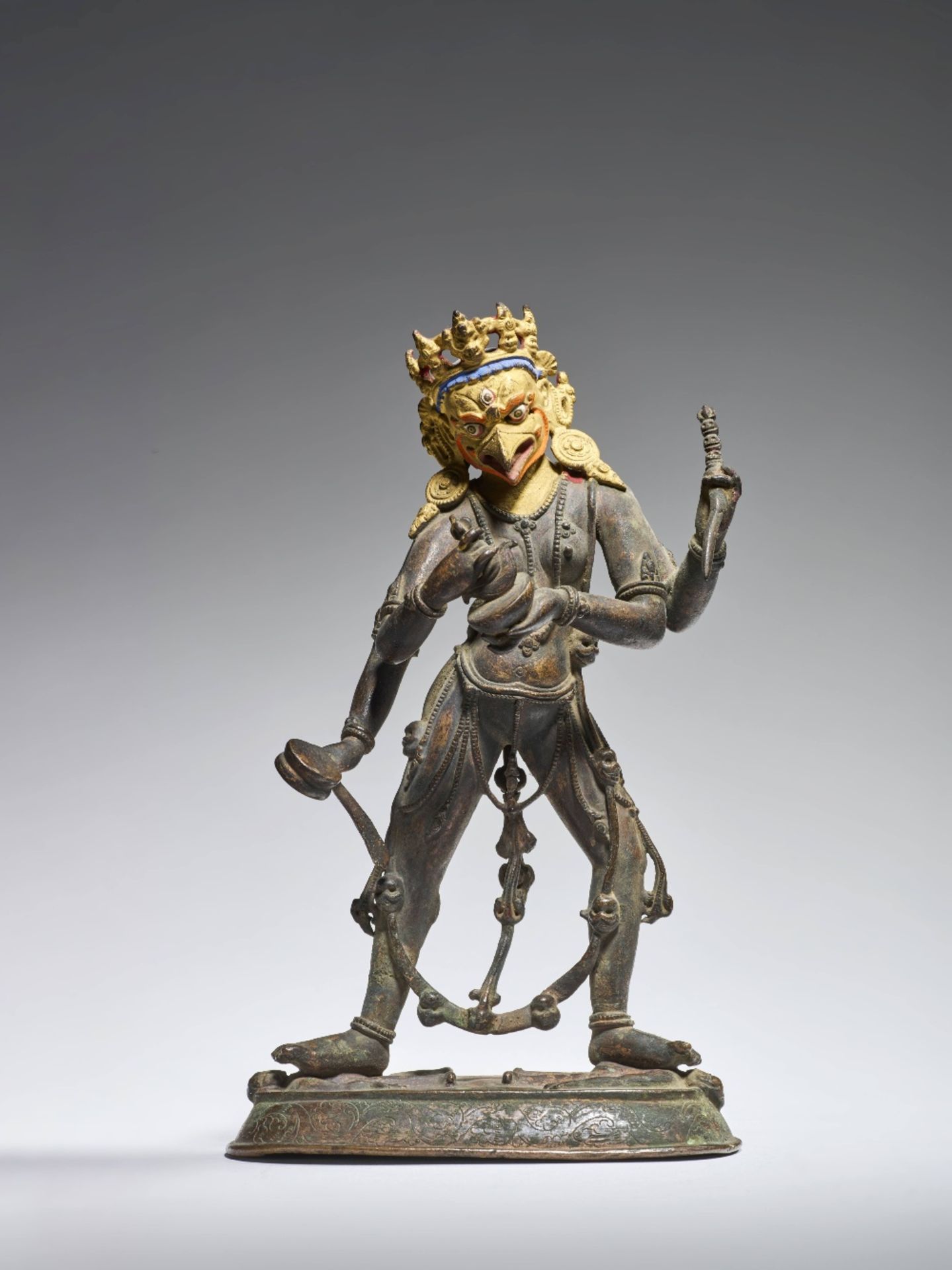 STATUETTE DE KAKASYA EN ALLIAGE DE CUIVRE TIBET, XVIIE SI&#200;CLE