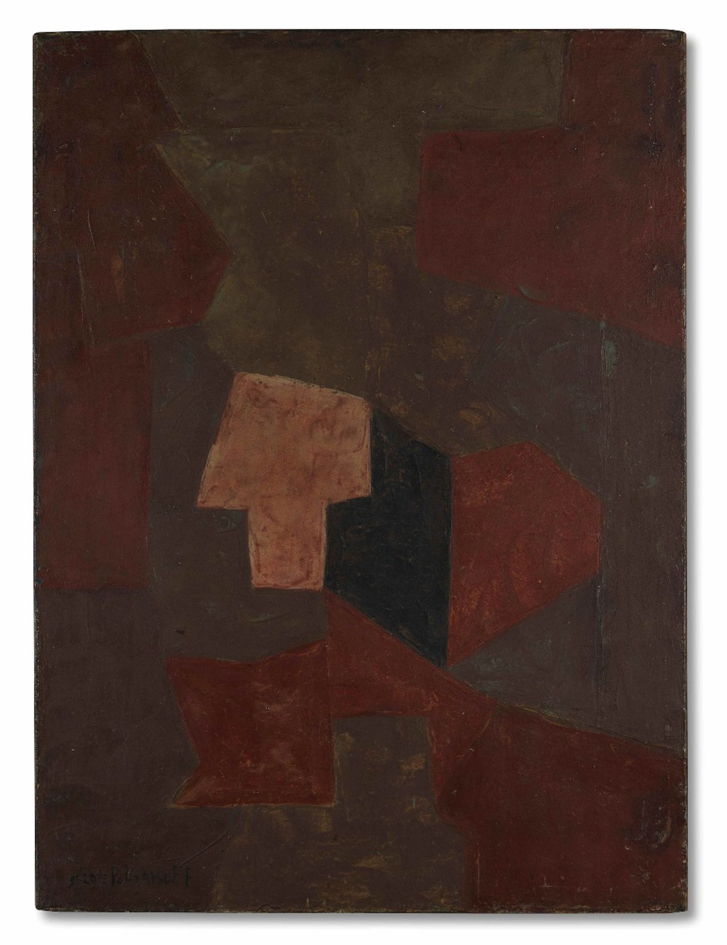 SERGE POLIAKOFF (1900-1969) Composition brune 1954