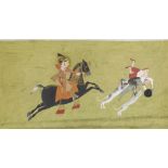 Maharana Ari Singh (reg. 1761-1773) hunting wild boar on horseback Udaipur, by the artist Shiva,...