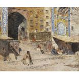 Edwin Lord Weeks (American, 1849-1903) The Steps of the Wazir Khan Mosque, Lahore