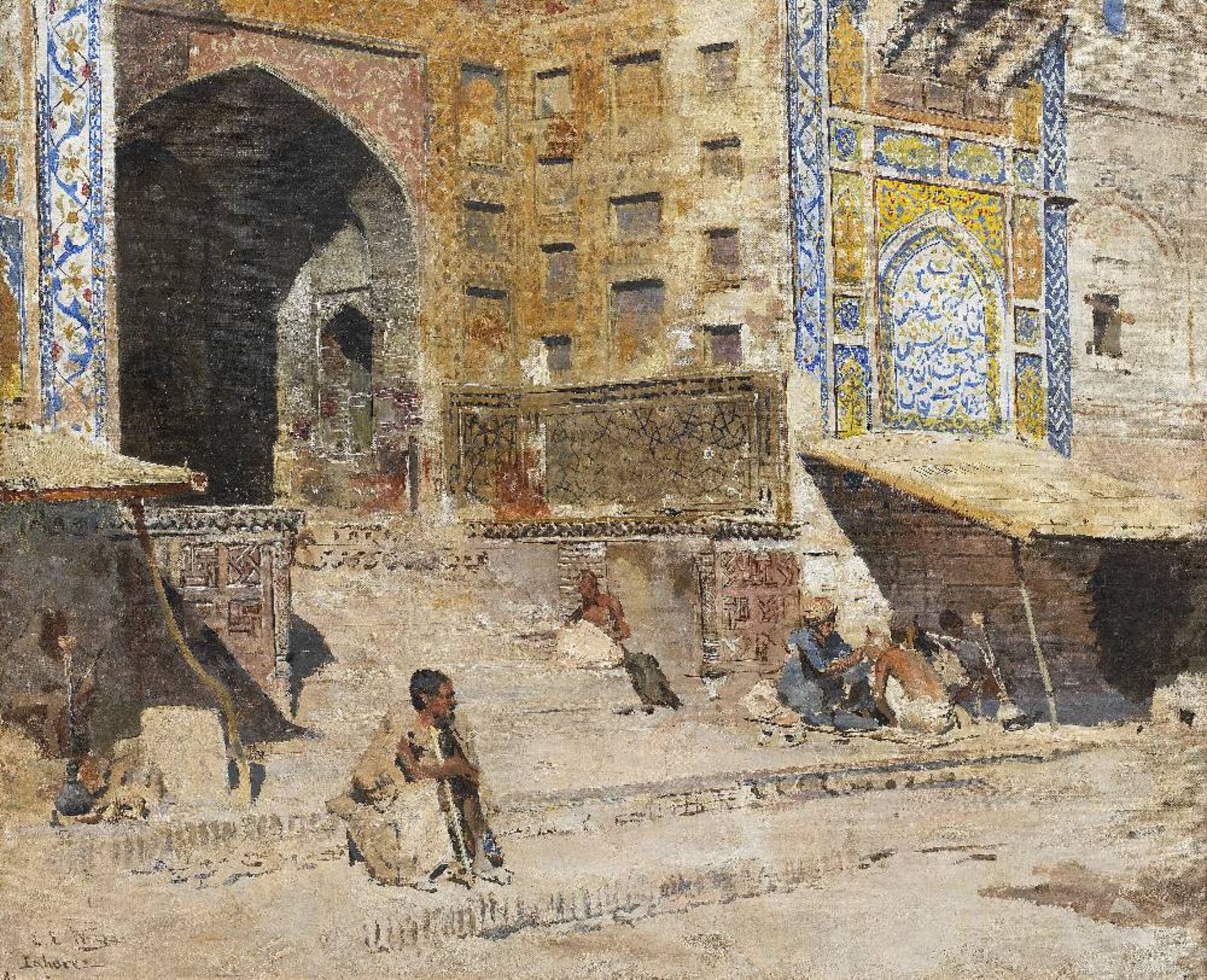 Edwin Lord Weeks (American, 1849-1903) The Steps of the Wazir Khan Mosque, Lahore