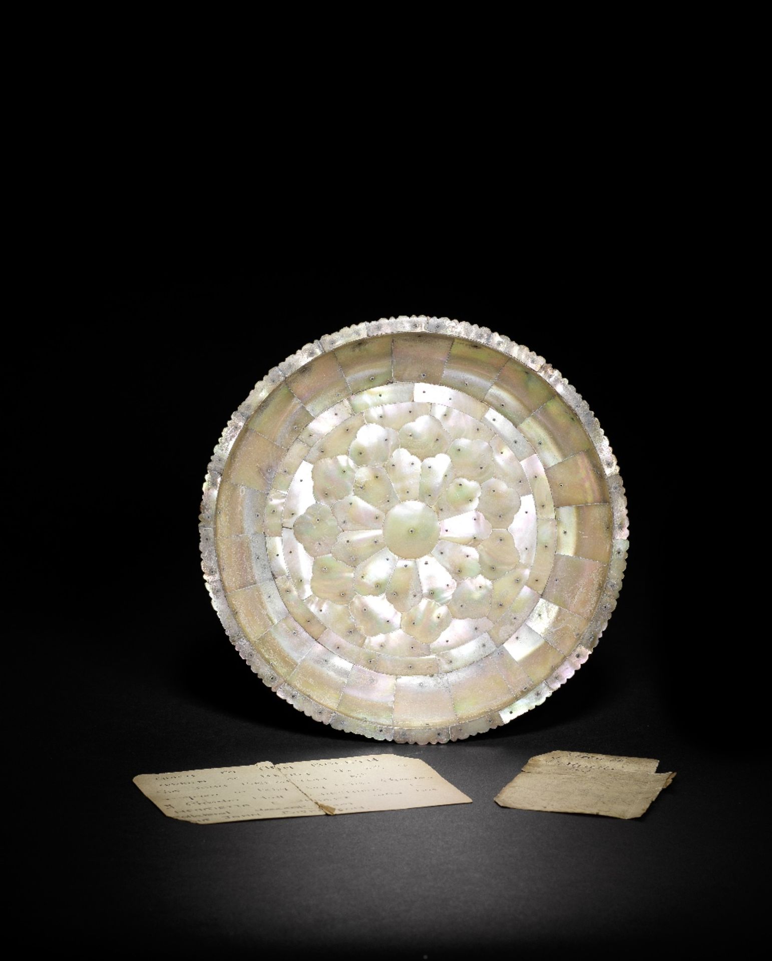 An Indo-Portuguese mother-of-pearl dish Gujarat, 16th/ 17th Century