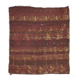 A woven silk fragment depicting Krishna Assam, mid 16th Century