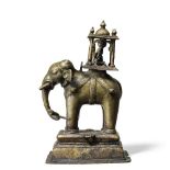 A brass elephant with canopy Deccan, 17th Century