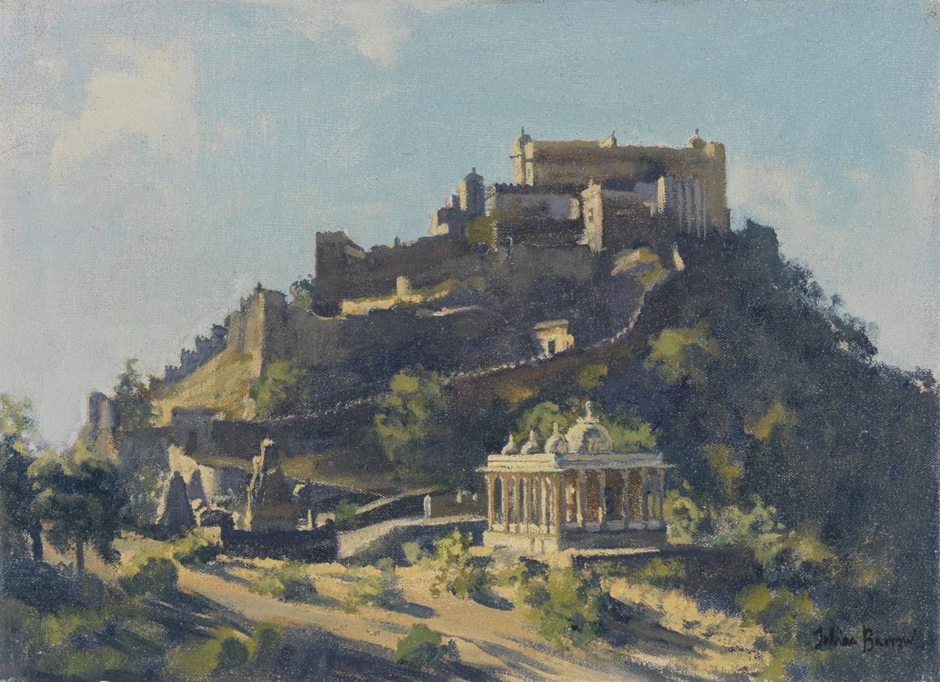 Julian Barrow (British, 1939-2013) 'Kumbhalgarh, near Udaipur, Rajasthan' unframed