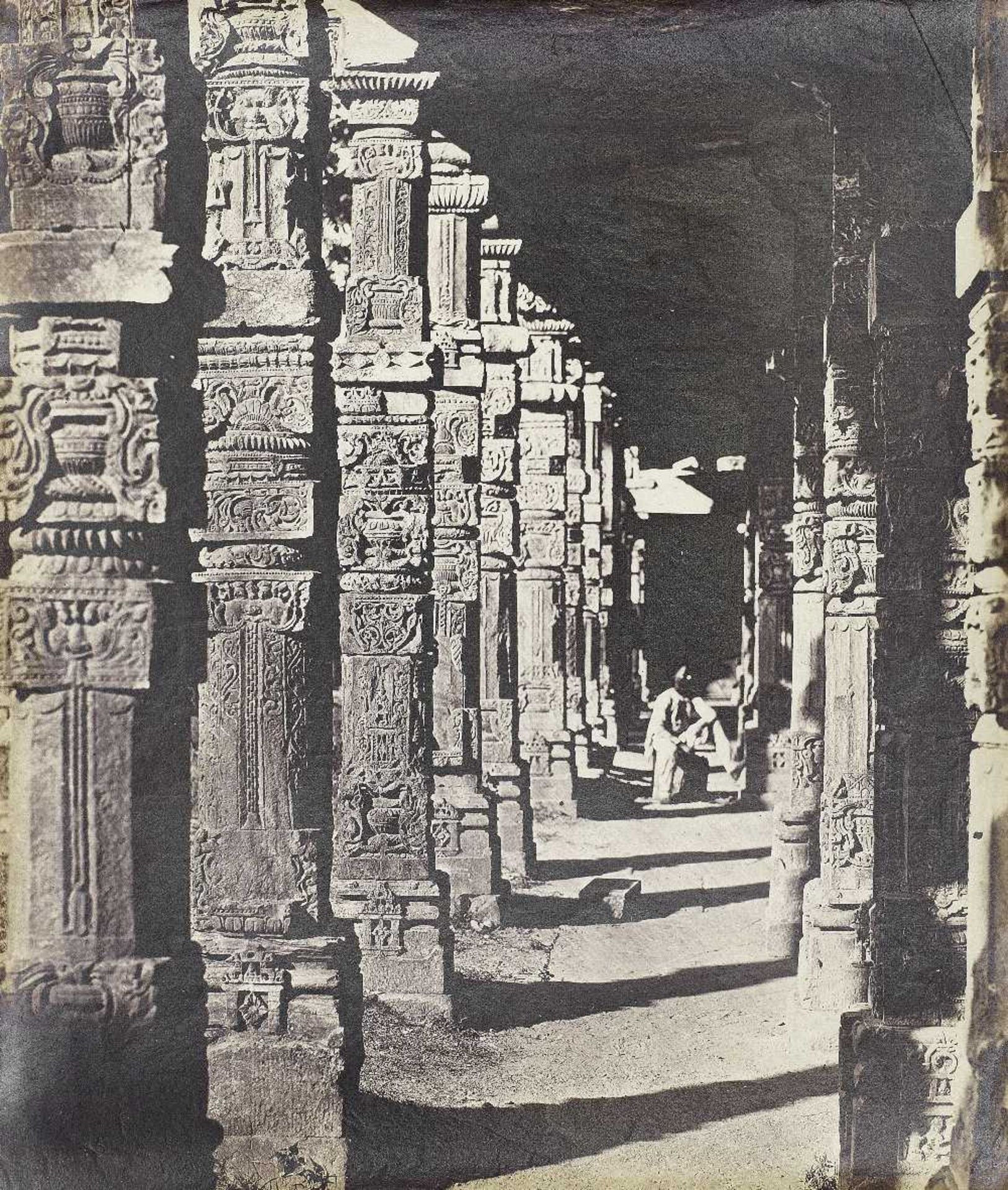 DELHI AND LUCKNOW A view of the colonnade of the Qutub Minar, Delhi, [c.1860]; and Felice Beato....