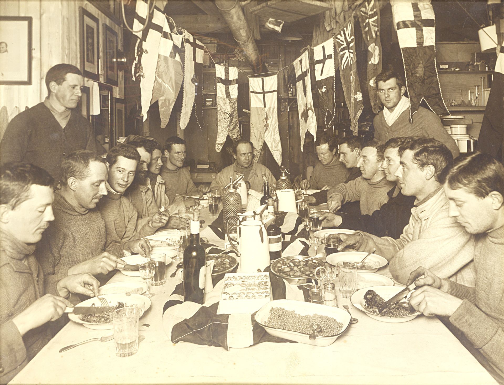 PONTING (HERBERT GEORGE) 'Captain Scott's Last Birthday Dinner, 1911. (Officers' Table.)', [1911...