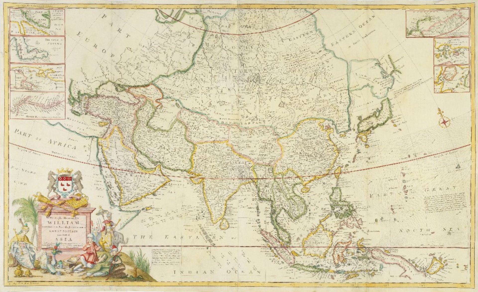 MOLL (HERMAN) Map of Asia According to ye Newest and Most Exact Observations, large hand-coloure...