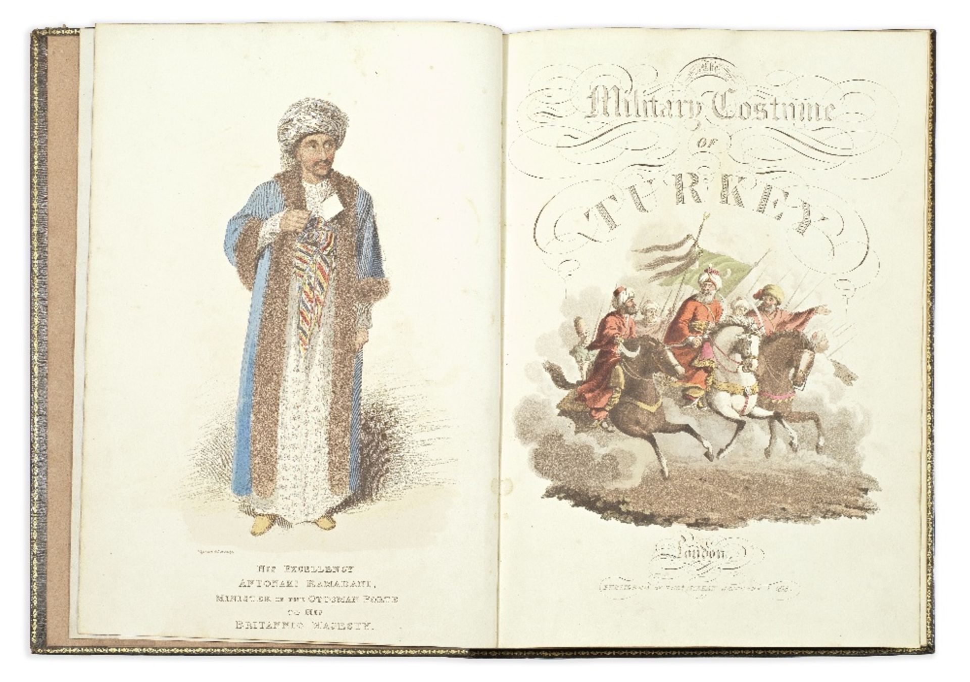 DALVIMART (OCTAVIEN)] The Military Costume of Turkey, FIRST EDITION, B.R. Howlett for T. McLean,...