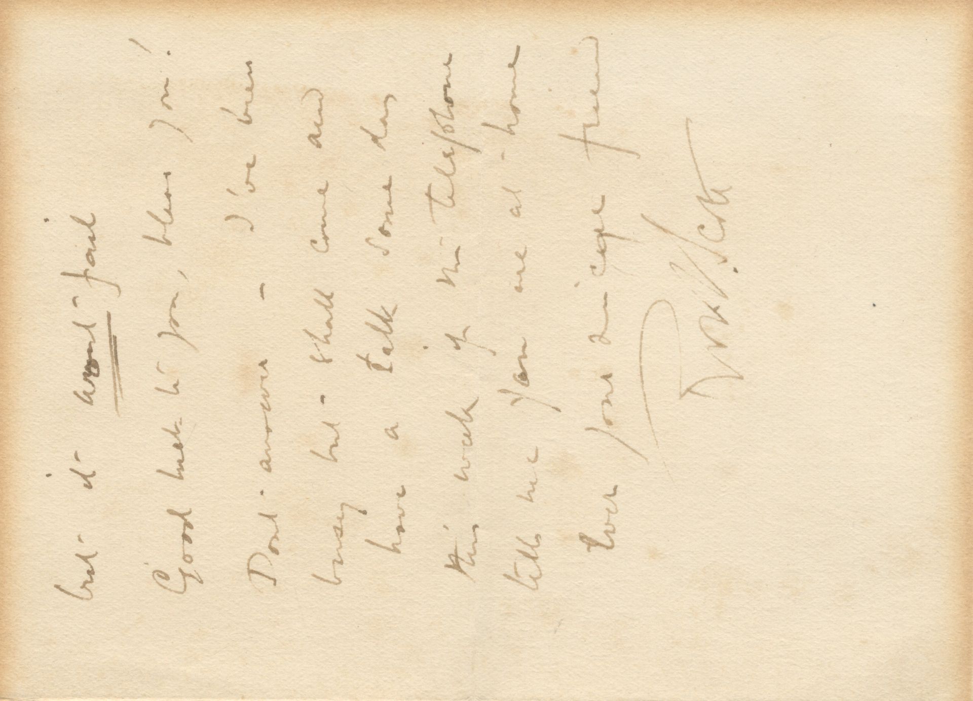 SCOTT (ROBERT FALCON) Autograph letter signed ('R.F. Scott') to Pauline Chase, with envelope