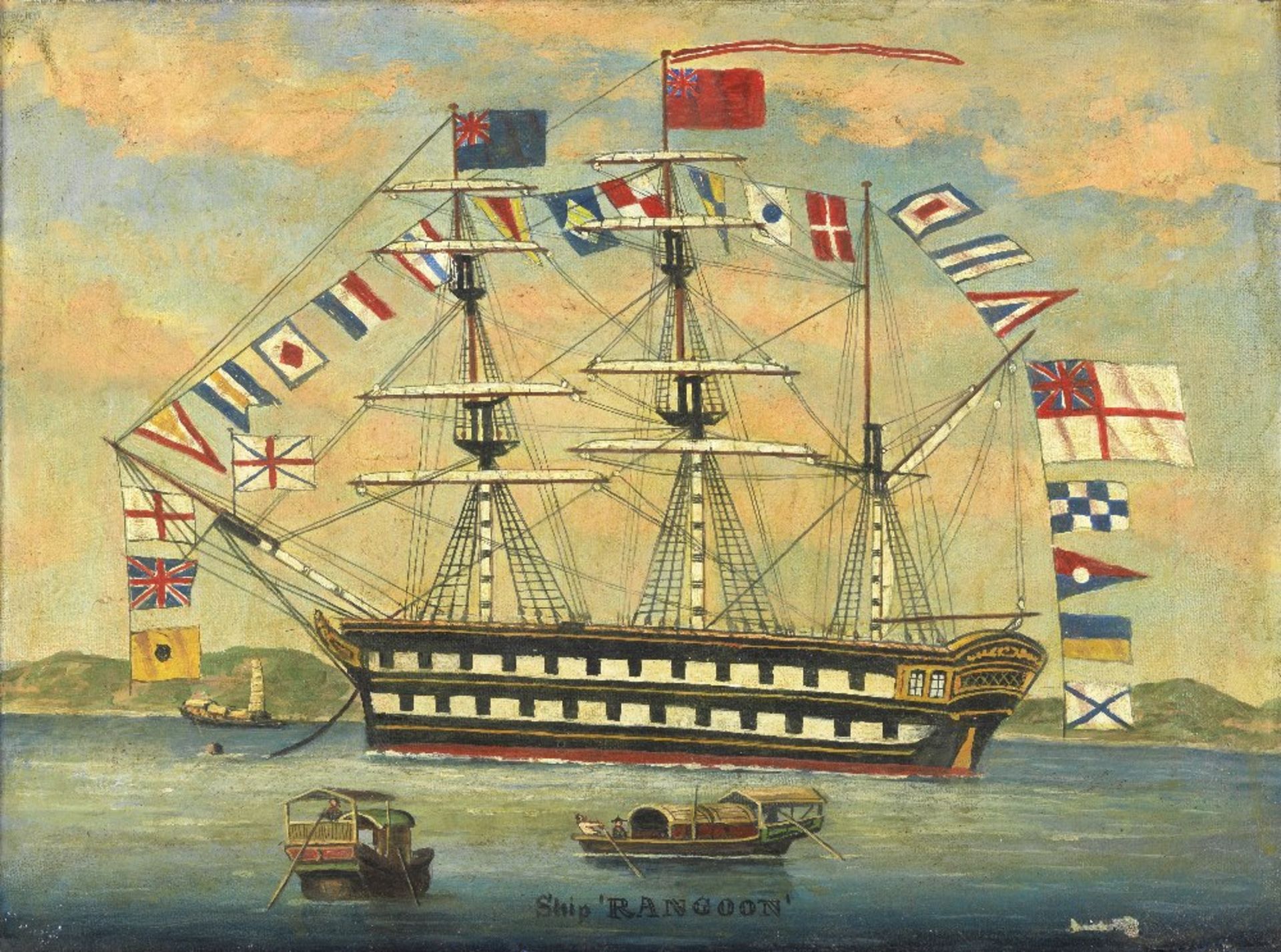 Nam Ting The British ship Rangoon off the China coast